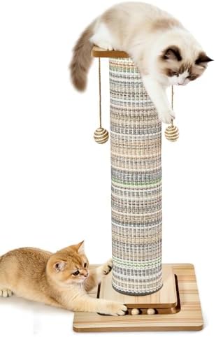 31" Tall Large Cat Scratching Post with Replaceable Scratch…