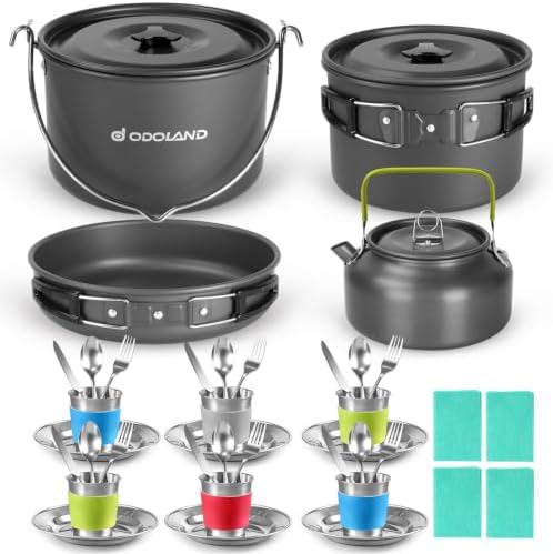 39pcs Camping Cookware Mess Kit
