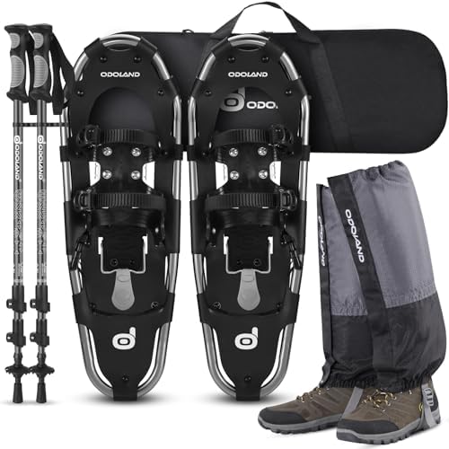 4-in-1 Snowshoes Snow Shoes for Men and Women with Trekking…