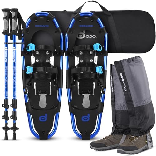 4-in-1 Snowshoes Snow Shoes for Men and Women with Trekking…