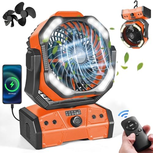 40000mAh Camping Fan with Lantern