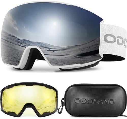 Anti-Fog Magnetic Ski Goggles Set with 2 Lens