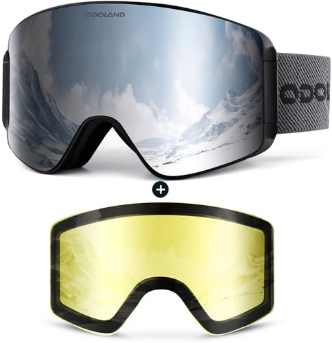 Anti-Fog UV Protection Ski Goggles with Detachable Lens for…