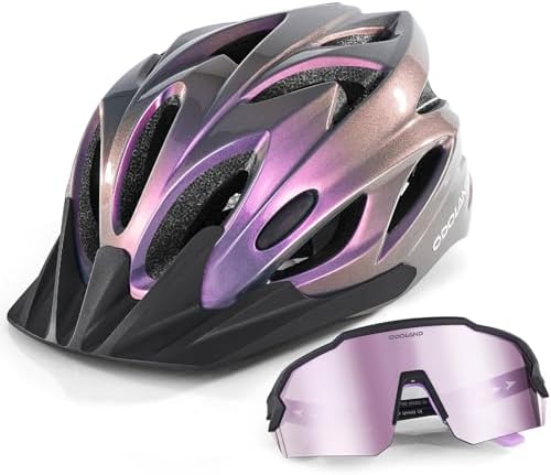 Bike Helmet with Cycling Sunglasses