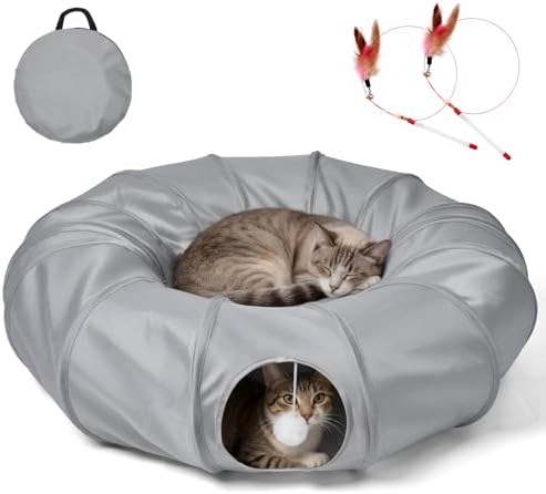 Cat Tunnel Bed with 2Pcs Interactive Toys