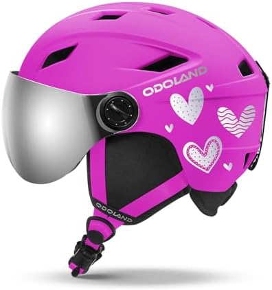 Kids Ski Helmet with 2-in-1 Visor Goggles for Boys & Girls