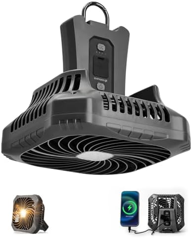 Portable Camping Fan with LED Lantern