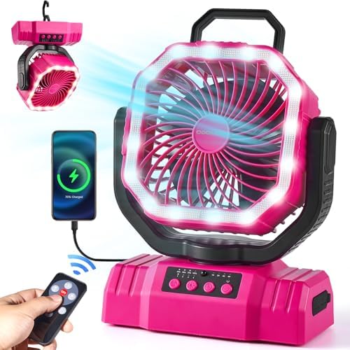 Portable Camping Fan with Light