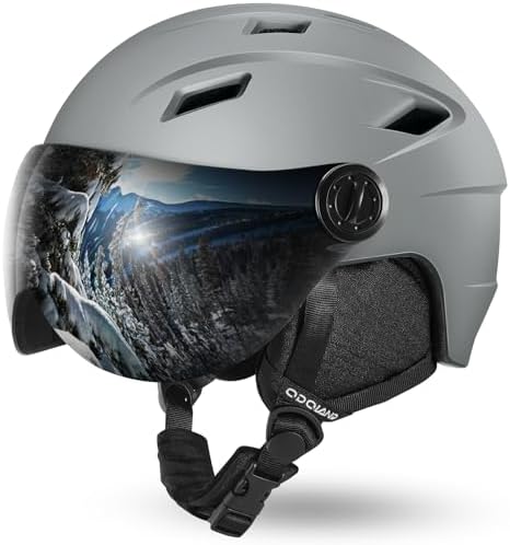 Ski Helmet with 2-in-1 Visor Goggles