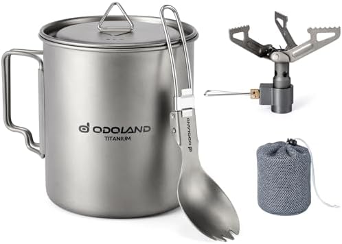 Titanium Camping Cookware 750ML Titanium Pot with Camping S…